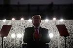 USA's præsident, Donald Trump, ved festlighederne i anledning af landets uafhængighedsdag 4. juli.  Foto: Carlos Barria/Ritzau Scanpix