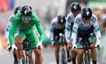 Peter Sagan optræder allerede i fuldt grønt dress, selv om trøjen foreløbig kun er til låns.
 Foto: Christian Hartmann/Ritzau Scanpix