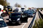Der er udsigt til kø på motorvejene i Tyskland i denne weekend, hvor mange tyskere får ferie.
   Foto: Finn Frandsen/POLFOTO