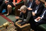 Theresa May taler i parlamentet.  Foto: Handout/Ritzau Scanpix