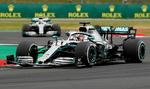 Lewis Hamilton vandt på Silverstone foran den anden Mercedes kørt af Valtteri Bottas.
   Foto: John Sibley/Ritzau Scanpix