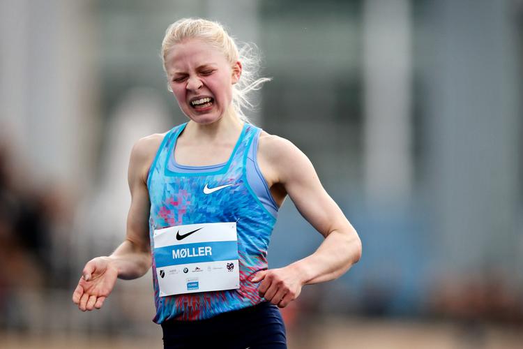 Anna Emilie Møller havde fart på og slettede en 41 år gammel dansk rekord.
   Foto: Jens Dresling/POLFOTO