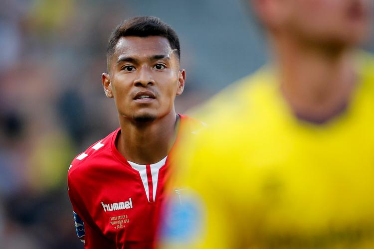 Vejle-spilleren Allan Sousa fra Brasilien rejser til Belgien, men bliver blot udlejet. 
   Foto: Jens Dresling/POLFOTO