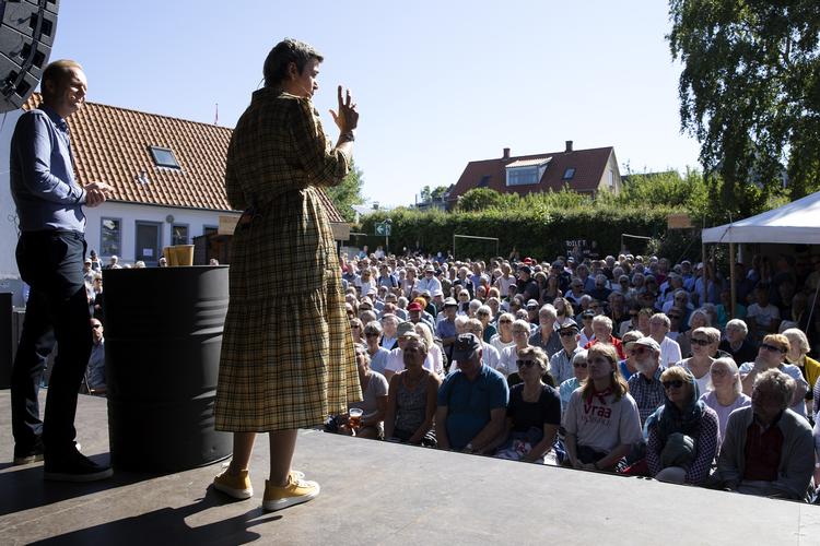 Margrethe Vestager ses her tale på Folkemødet på Bornholm. Arkivfoto. Foto: Finn Frandsen/POLFOTO