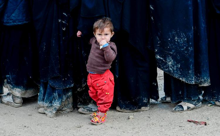 16 lande har i de seneste tre måneder hentet 315 primært børn ud af al-Hol-lejren i Syrien.  10.700 fra op mod 80 forskellige nationer sidder tilbage.  Foto: Giuseppe Cacace/Ritzau Scanpix