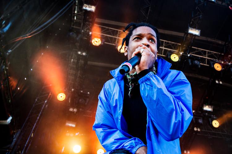 A$AP Rocky spillede på Tinderbox i Danmark få dage, inden han blev anholdt i Sverige. Også i 2014 spillede han på en dansk festival, Northside.  Arkivfoto Janus Engel