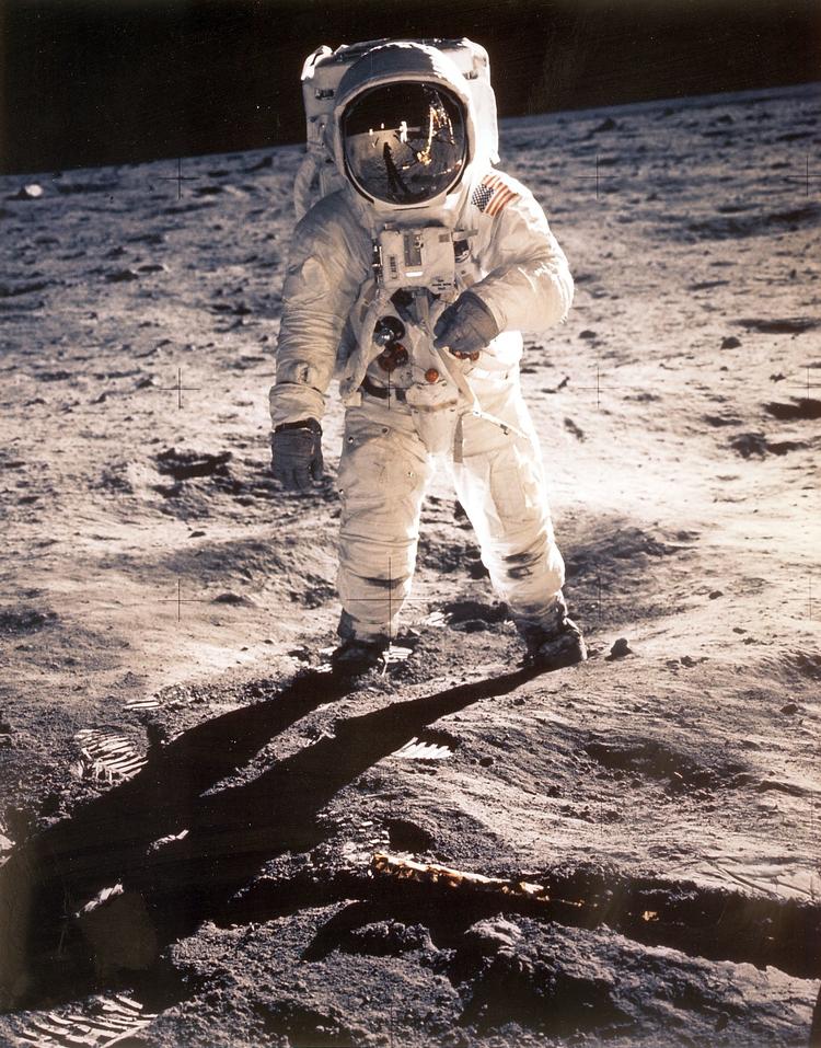 Edwin 'Buzz' Aldrin blev det næstførste menneske på Månen. Foto: Neil Armstrong/Ritzau Scanpix