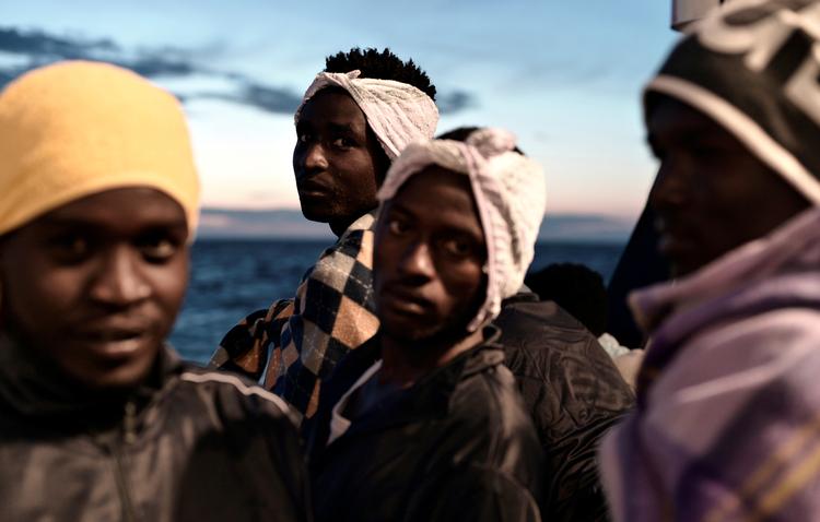  Migranter ombord på skibet Aquarius, som blerv tvunget til at stoppe redningsaktionerne sidste år.. Foto:  Karpov / SOS Mediterranee
   Foto: Handout ./Ritzau Scanpix
