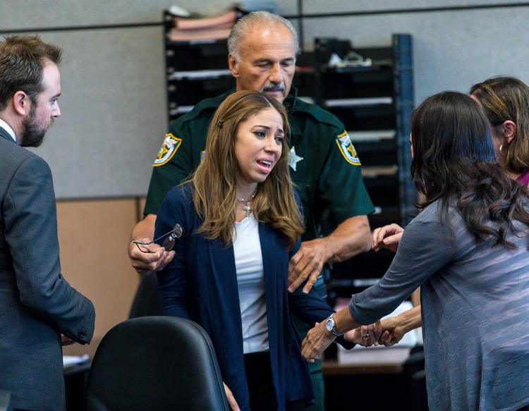 Sagen om Dalia Dippolito, der her står sigtet for mord, har bl.a. optrådt i tv-serien 'Cops'. 
   Foto: Lannis Waters/Ritzau Scanpix