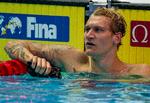 Et fuldstændig irrelevant øjeblik i min karriere, sagde en demotiveret Viktor Bromer efter ved VM at have svømmet 4 sekunder fra sin danske rekord i 200 meter butterfly. Foto: Patrick B. Kraemer/Ritzau Scanpix