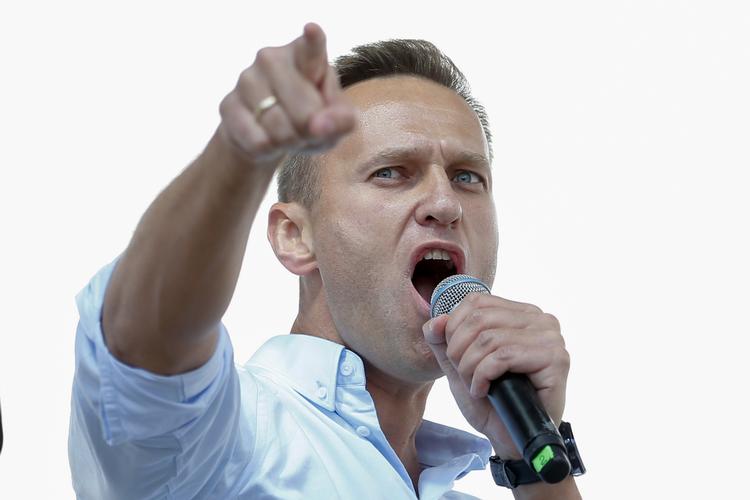 Alexej Navalnyj under demonstrationen i lørdags. Han truer med en endnu større demonstration på lørdag. Foto: Maxim Zmeyev/Ritzau Scanpix