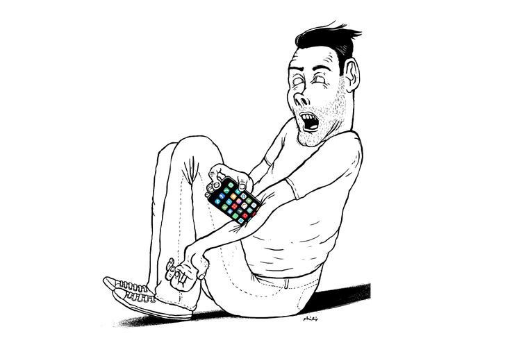 I en periode på fire år registrerede 3.826 unge fra Montreal deres tid på sociale medier, foran fjernsynet, ved computerspil, og når de brugte en computer til alt muligt andet. Arkivtegning Philip Ytournel