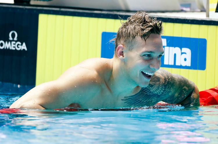 Fredagens finaleafsnit brugte amerikaneren Caeleb Dressel til at svømme sig i finalerne med bedste tid i 100 metre butterfly og 50 meter fri.
   Foto: Evgenia Novozhenina/Ritzau Scanpix