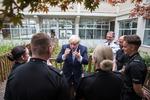 Storbritanniens nye premierminister var i dag på besøg i Birmingham. Foto: Pool/Ritzau Scanpix