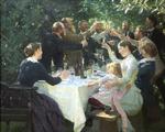P.S. Krøyer: Hip hip hurra! Kunstnerfest på Skagen.  Foto: Göteborgs konstmuseum