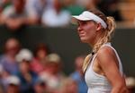Caroline Wozniacki og hendes lejr var bestemt ikke tilfreds med resultatet ved Wimbledon, og nu jages et bedre facit i Canada.
   Foto: Andrew Couldridge/Ritzau Scanpix
