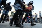 Russisk politi arresterede op mod 1400 i weekenden. Foto: Kirill Kudrijavtsjev, Afp Foto: Kirill Kudryavtsev/Ritzau Scanpix