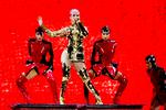Her ses Katy Perry under en koncert i Royal Arena i København. 
 Arkivfoto Finn Frandsen