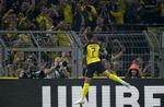  Jadon Sancho fejrer sin scoring mod Bayern München i den tyske Super Cup.  (Photo by INA FASSBENDER / AFP) / ALTERNATIVE CROP
   Foto: Ina Fassbender/Ritzau Scanpix