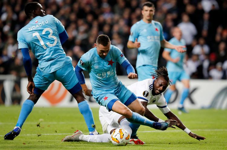 Da FC København sidste  sæson mødte Slavia Prag i gruppespillet i Europa League blev det 0-1 i Parken og 0-0 på udebane. Nu er det tjekkiske mesterhold den på papiret sværeste modstander, FCK kan trække, når der i dag sættes navn på den eventuelle modstander i sidste kvalifikationsrunde inden gruppespillet.
   Foto: Jens Dresling/POLFOTO