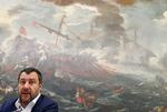 Italiens indenrigsminister og og leder af partiet Lega står til mere end fordoble partiets stemmeantal, hvis der bliver udskrevet valg.  Foto: Yara Nardi/Ritzau Scanpix