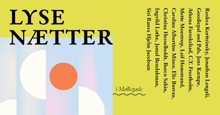 Glæd dig også til næste gang, litteraturen indtager Møllegade (30. august), hvor du kan opleve forfatterne Ingvild Lothe, Caroline Albertine Minor, Christina Hesselholdt og Roskva Koritzinsky. Grafik Anna Rich