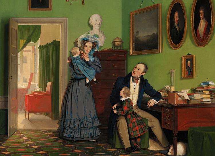 Illustration Wilhelm Bendz: Familien Waagepetersen/SMK