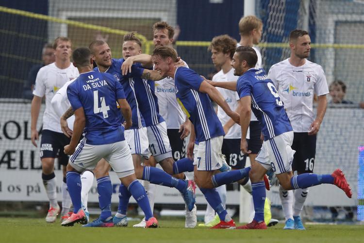Lyngby var effektive efter pausen, da de scorede to gange på tre minutter.  Foto: Jens Dresling/POLFOTO