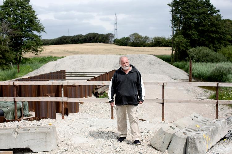Philip Lange Møller gik sidste sommer på pension for på fuldtid at tale borgernes sag i digebyggeriet i det stormflodsplagede Jyllinge Nordmark. Foto: Nanna Navntoft Foto: Nanna Navntoft