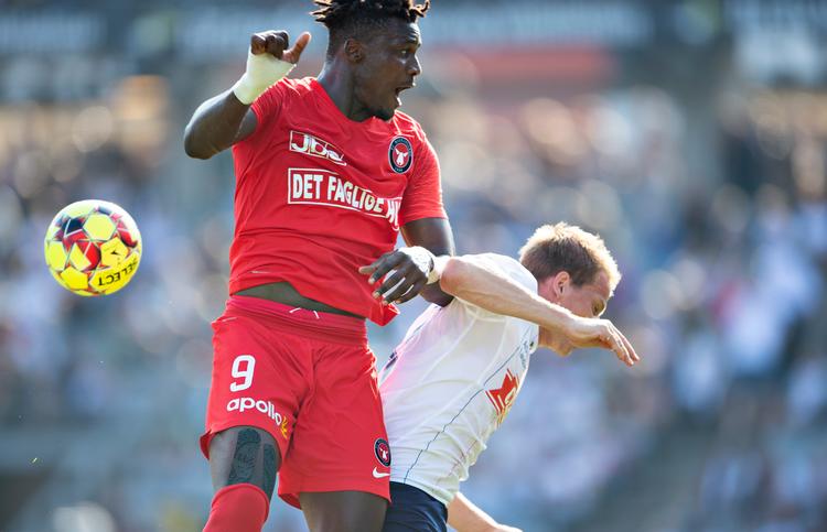 
Sory , hentet i den franske klub debuterede på FCM-holdet i udekampen mod AGF. Han har endnu ikke været i startopstillingen.  Han blev købt i franske Dijon.
   Foto: Henning Bagger/Ritzau Scanpix