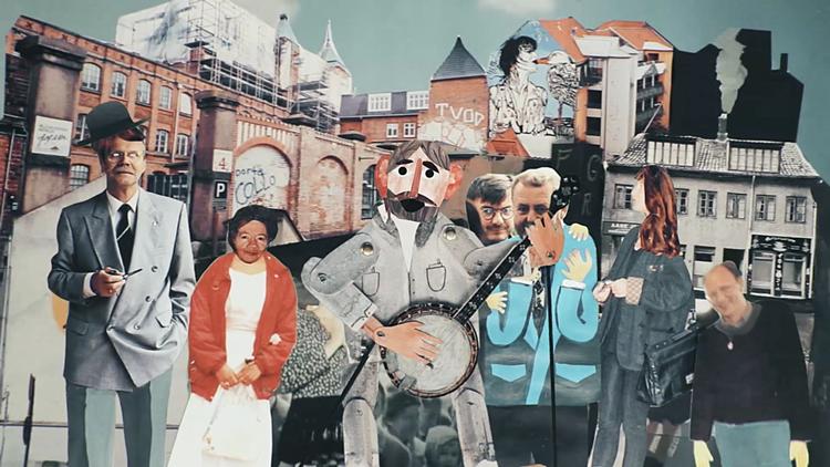 Hver sekvens om Gadejørgen er som at gå på opdagelse i en humoristisk og pirrende collage, hvor alting virker helt tilfældigt og nøje koordineret på samme tid. Foto: DR