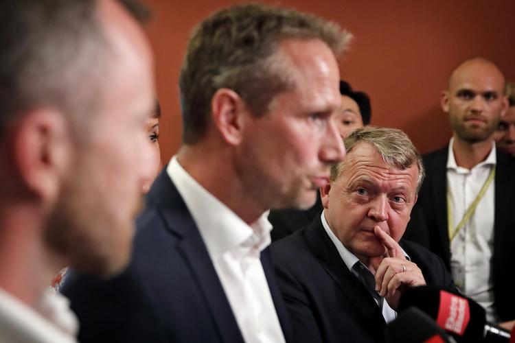 Gruppemøde på Christiansborg for nogle dage siden i Venstre, hvor Jakob Ellemann Jensen blev politisk ordfører i folketingsgruppen, mens gruppeformand blev Kristian Jensen. Her ses de med formanden Lars Løkke Rasmussen.   Foto: Jens Dresling/POLFOTO