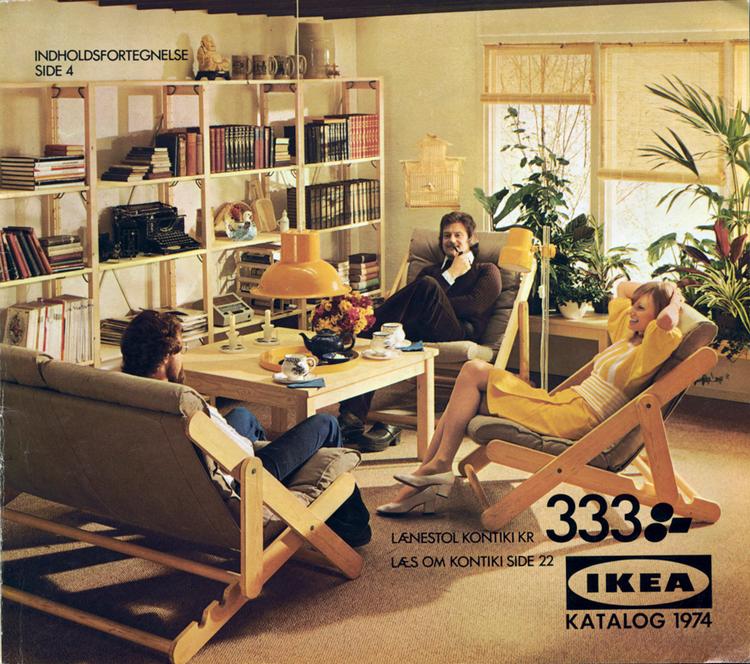 Der er te på kanden og tobak i piben i Ikea-kataloget anno 1974. Foto: Ikea