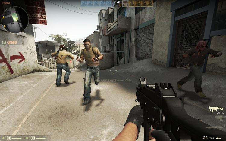 PR-foto. Counter-Strike er et af de spil, der tidligere er blevet beskyldt for at medvirke til unge mænds voldelige adfærd, og som spilles verden over.
   Foto: Pr Foto