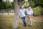Godhavnsdrengene Poul-Erik Rasmussen (tv.) og Arne Roel Jørgensen (th.) var anbragt samtidig på børnehjemmet Godhavn. Sammen har de kæmpet for den undskyldning, de tirsdag får fra statsministeren.  Foto: Mads Claus Rasmussen/Ritzau Scanpix