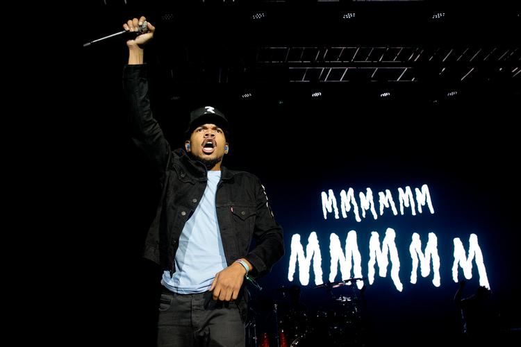 Her ses Chance the Rapper fra Chicago under en koncert i Falconer Salen på Frederiksberg.   Foto: Finn Frandsen/POLFOTO