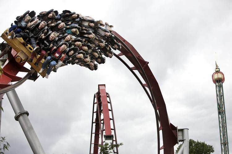 Dæmonen er en af de mest populære forlystelser i Tivoli, som har været udsat for et it-angreb af kriminelle. Foto: Thomas Borberg/POLFOTO