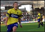I Superligaen er Peter Møller med 135 mål for AaB, FC København og Brøndby nummer tre på alle tiders topscorerliste efter Morten 'Duncan' Rasmussen (145) og Søren Frederiksen (139). Peter Møller scorede desuden for FC Zürich, PSV Eindhoven, Real Oviedo, Fulham og det danske landshold, 5 mål i 20 kampe.
   Foto: Lars Poulsen/POLFOTO