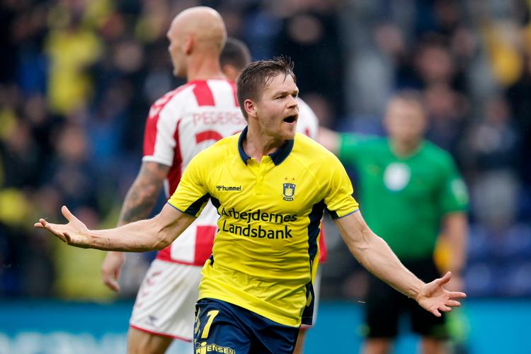 Dominik Kaiser leverede atter en fornem præstation, da Brøndby slog AaB i søndagens sene Superliga-kamp.
   Foto: Jens Dresling/POLFOTO