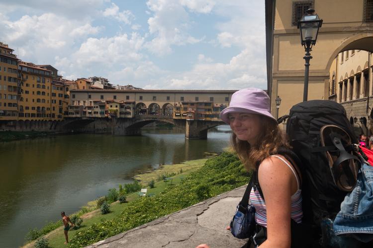 På deres første interrail-tur nåede Laura Sofie Meier Rosendal og Katrine Tetzschner både forbi Firenze og Paris.  Foto: Laura Sofie Meier Rosendal