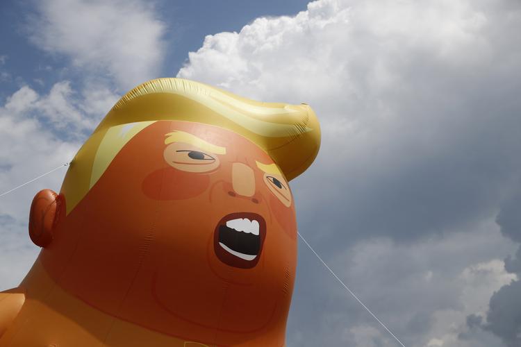 Selv om Donald Trump har aflyst sit besøg i danmark i begyndelsen af september, bliver der afholdt demonstration mod præsidenten. (arkivfoto) Foto: Patrick Semansky/Ritzau Scanpix