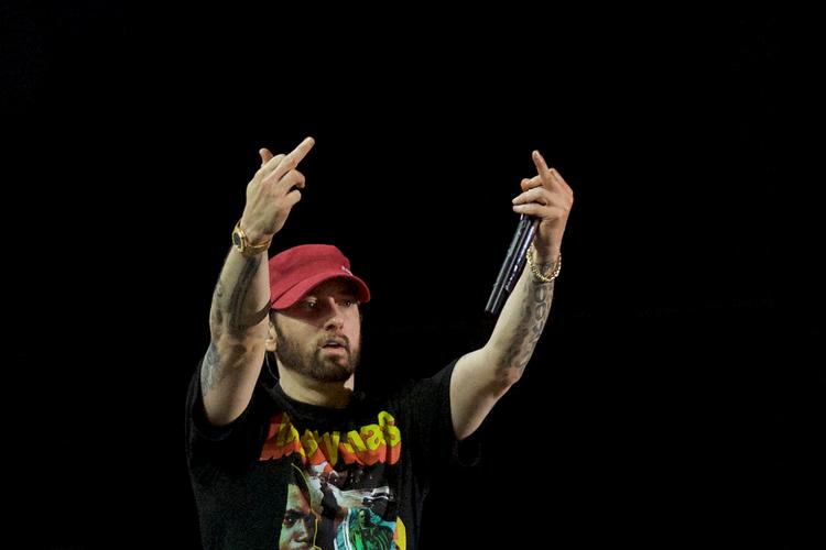 Eminem og hans publisher kræver 245 millioner kroner i erstatning fra Spotify. Foto: Mark Makela/Ritzau Scanpix