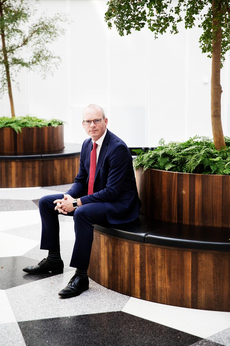 Den irske vicestatsminister og udenrigsminister, Simon Coveney, havde Danmark som første stop på en EU-rundtur. »Boris Johnson skal foretage nogle valg. Hvis han ikke ændrer sin holdning, får vi et hårdt Brexit«, siger han.
 Foto: Thomas Borberg/POLFOTO