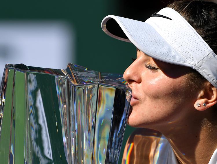 Den canadiske teenager Bianca Andreescu startede sæsonen med at besejre både Caroline Wozniacki og Venus Williams, og siden er det endda gået fremad.  
   Foto: Usa Today Uspw/Ritzau Scanpix