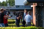 »Det skulle have været et fortroligt møde«. Peder Hansen fra Langeland var skuffet over, at pressen havde fået nys om Venstres møde i Kolding.  Foto: Nima Taheri/POLFOTO