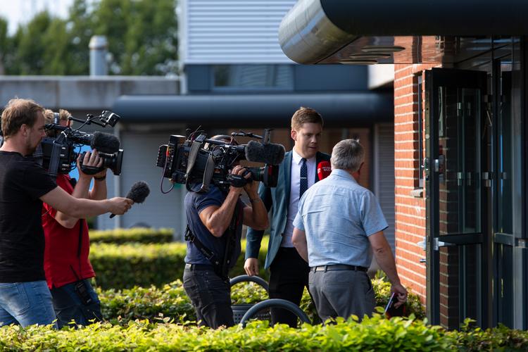 »Det skulle have været et fortroligt møde«. Peder Hansen fra Langeland var skuffet over, at pressen havde fået nys om Venstres møde i Kolding.  Foto: Nima Taheri/POLFOTO