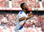 Jordan Ayew fejrer sin scoring i første halvleg på Old Trafford lørdag, hvor Crystal Palace-angriberen udnyttede en Manchester United-fejl under en af gæsternes omstillinger.
   Foto: Andrew Yates/Ritzau Scanpix