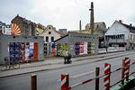 Slagtergårdene på Enghavevej, da de stadig stod. Skorsten, der ses i billedet blev delvist revet ned.   Foto: Jacob Ehrbahn