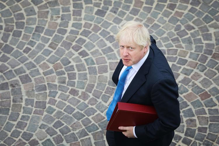 Storbritanniens premierminister Boris Johnson på vej til et møde i Biarritz i det syd-vestlige Frankrig under G7-topmødet 2019. Photo by Ludovic Marin / AFP. Foto: Ludovic Marin/Ritzau Scanpix