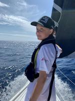 Greta Thunberg ombord på den 60 fod lange sejlbåd Malizia II.  Foto: Team Malizia/Ritzau Scanpix